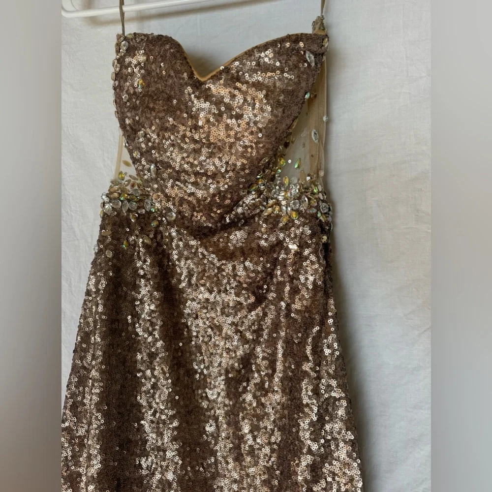 Jump Apparel Wendye Chaitin
Strapless Party Maxi Sequin Dress Sz 1/2 - Picture 3 of 13